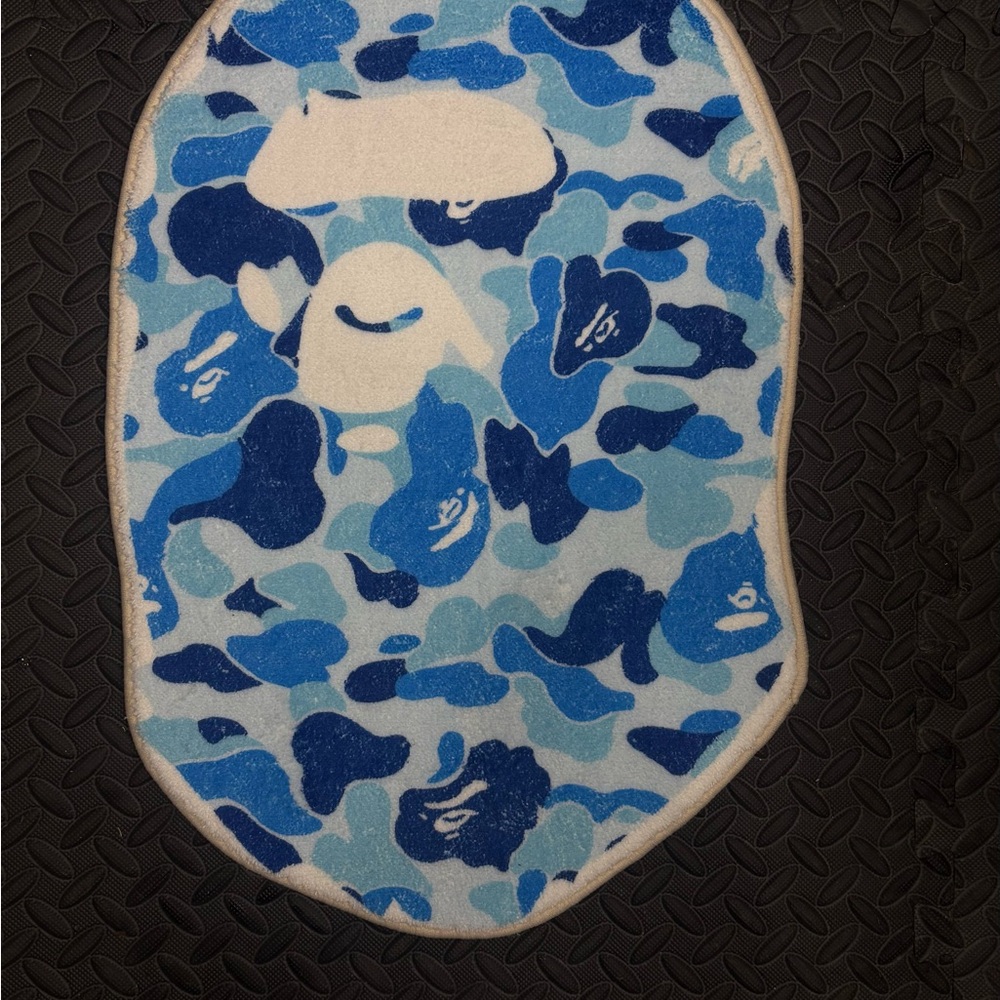 Blue Camouflage bape rug Rug